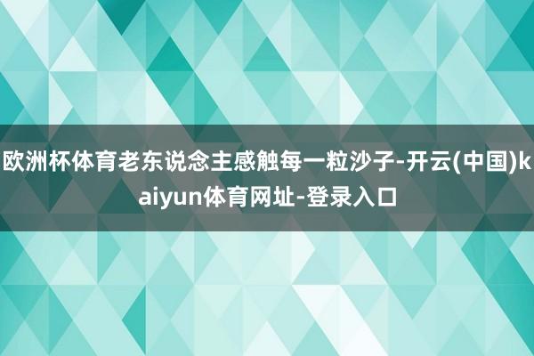欧洲杯体育老东说念主感触每一粒沙子-开云(中国)kaiyun体育网址-登录入口