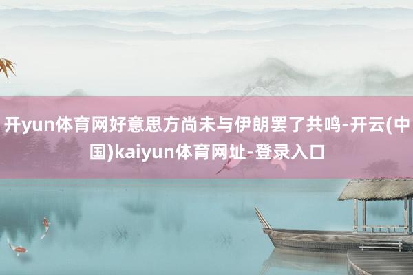 开yun体育网好意思方尚未与伊朗罢了共鸣-开云(中国)kaiyun体育网址-登录入口